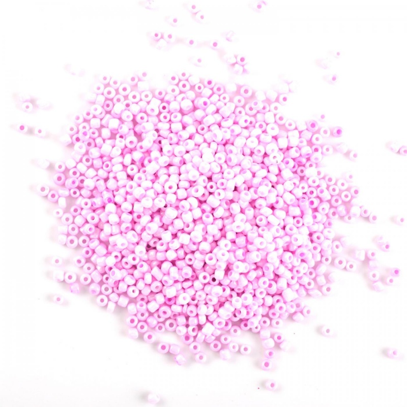 Rokajl 3 mm nepriehľadná perleťová ružová 50g