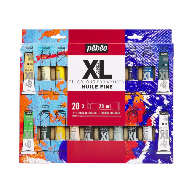 Studio XL Sada olejových farieb 20 x 20 ml + štetec