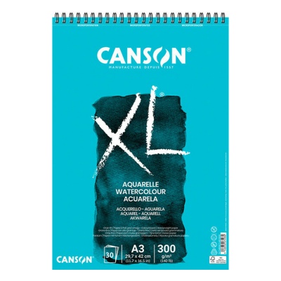 CANSON XL Akvarelový skicár CP, A3, 300g, 30 listov, biely