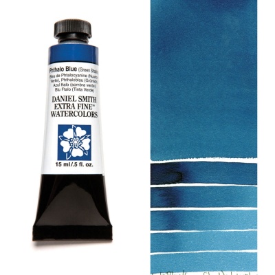 Daniel Smith, akvarelová farba, 5 ml, 77 Phthalo Blue (Green Shade)